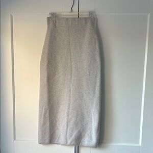 Babaton Light Gray Angora Wool Pencil Skirt, Size XS